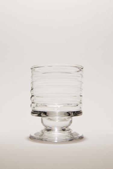 RAISED LINE WINE GLASS - Transparent by Zara
