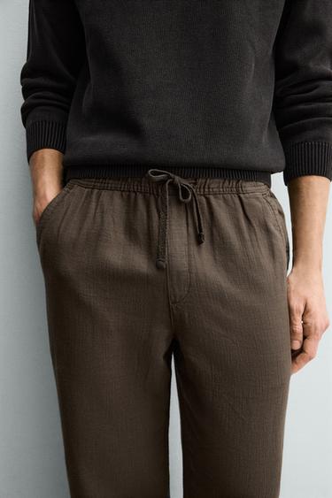 PANTALON STRUCTURÉ COUPE DÉCONTRACTÉE - Marron de Zara - Image 5
