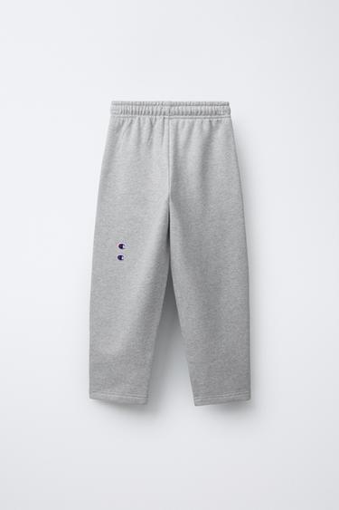 Zara CHAMPION ® X ZARA LOGO BALLOON PLUSH PANTS - Gray marl