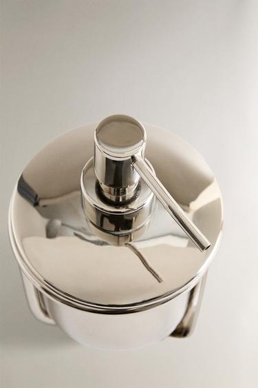 SHINY METAL SOAP DISPENSER - Silver by Zara - Image 1
