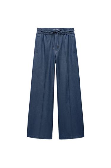 WIDE-LEG TROUSERS WITH ELASTIC WAISTBAND