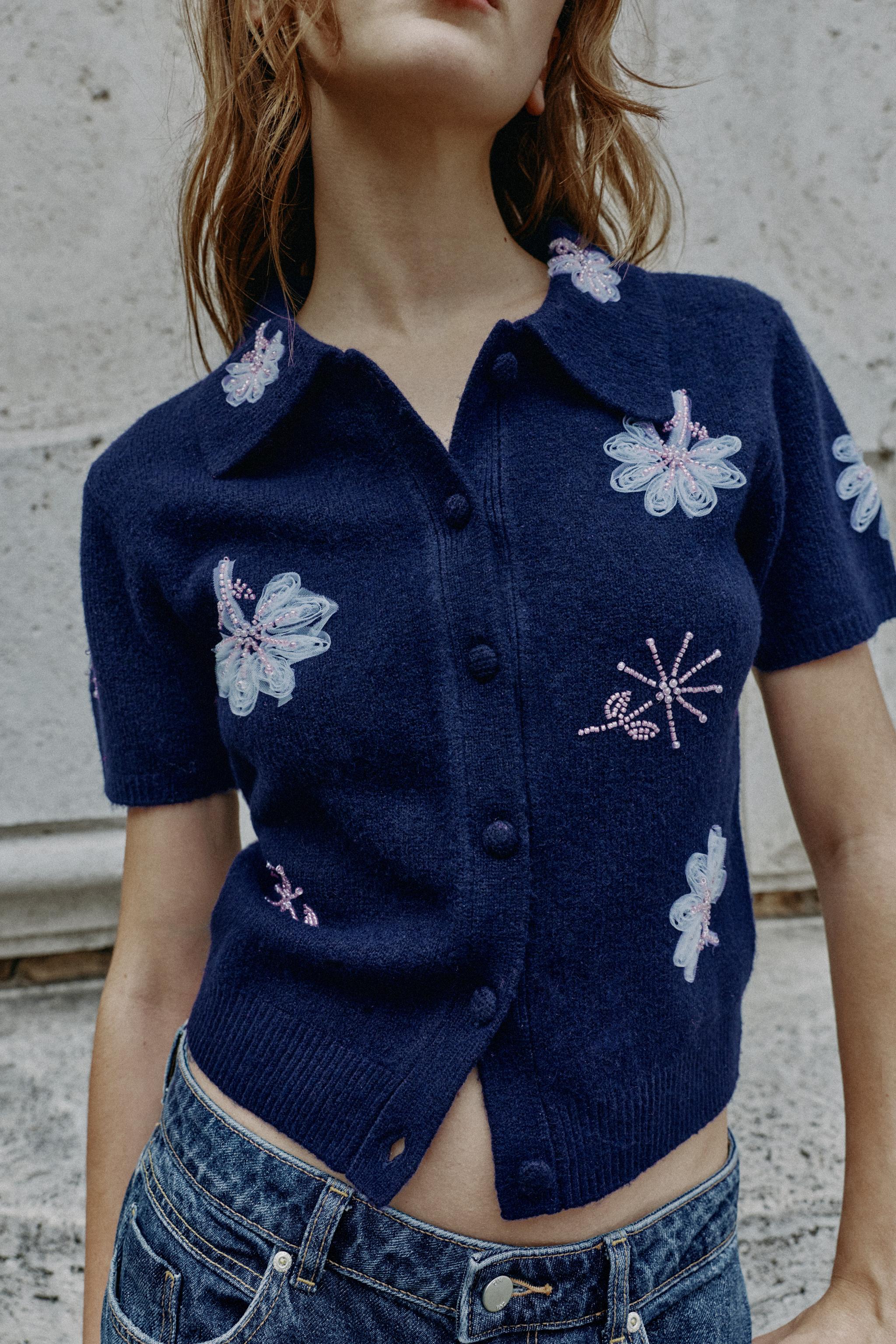 GILET EN MAILLE MANCHES COURTES fantaisie