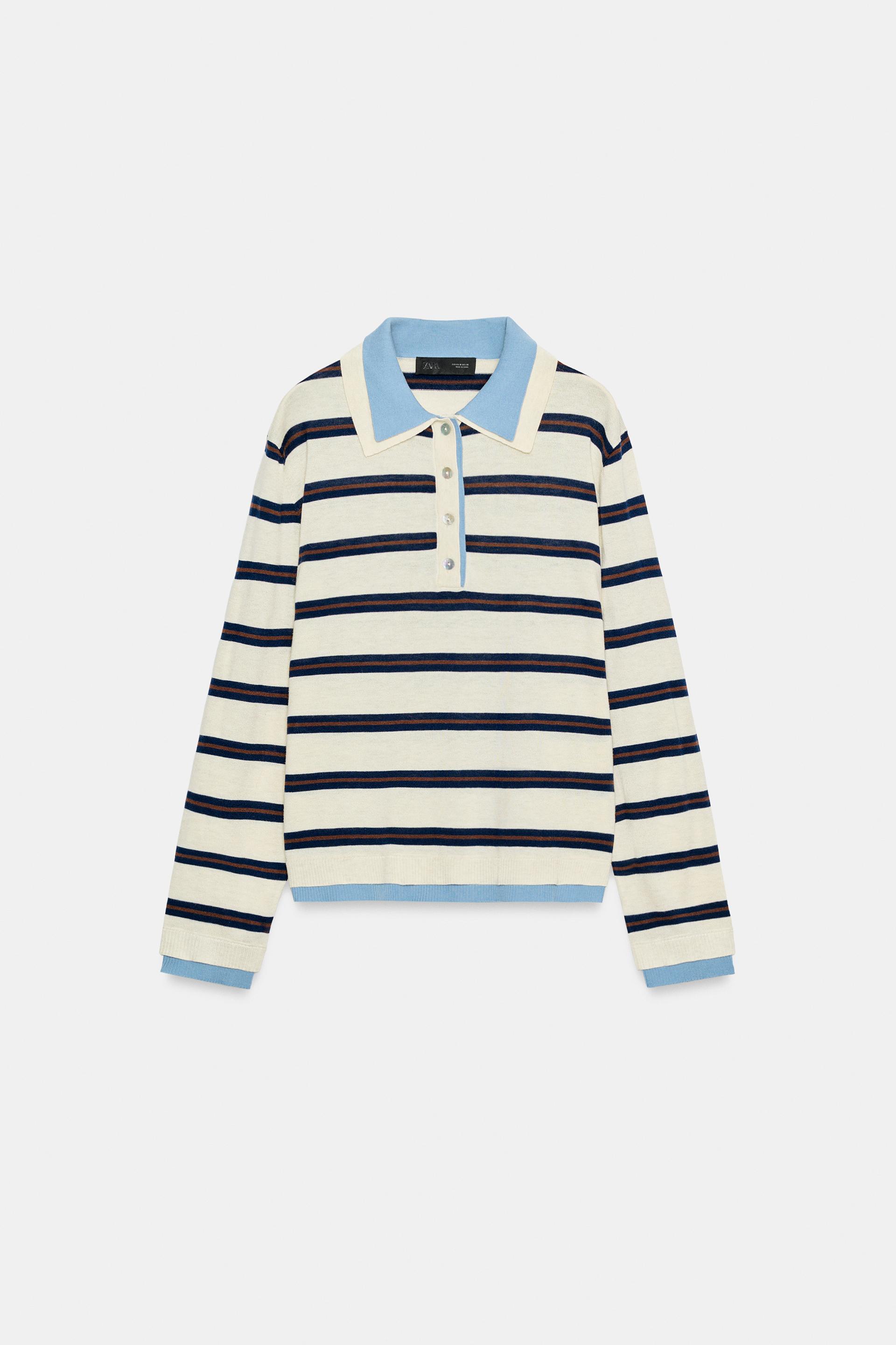STRIPED COLORBLOCK KNIT POLO thumbnail 8