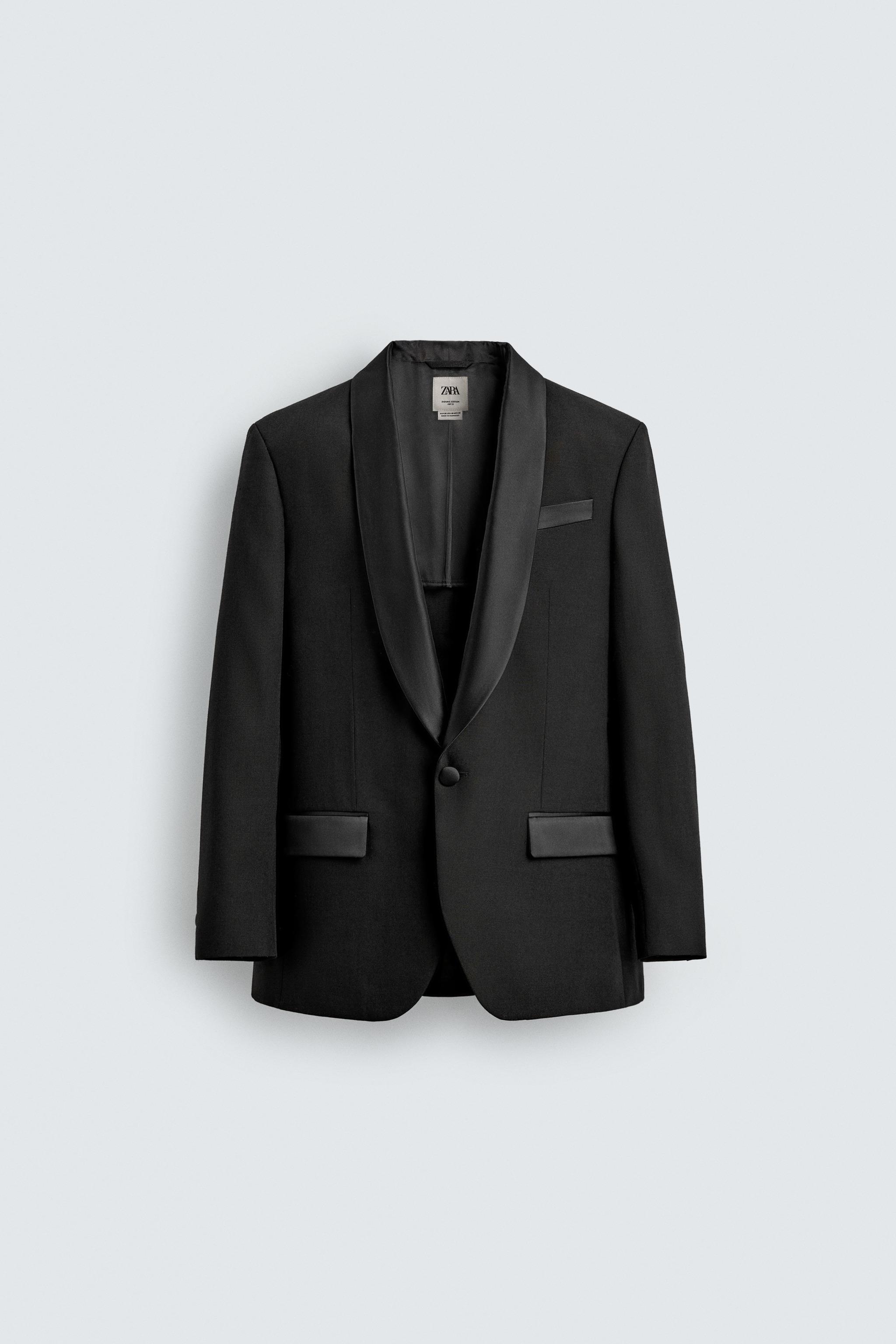 ZARA タキシード　ブラック ウールタキシードブレザー - ブラック | ZARA Japan / 日本
