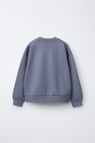 TEXT PRINT SWEATSHIRT AND JOGGERS SET - Duck blue by Zara - Image 2