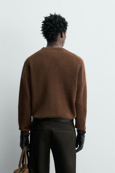100% CASHMERE RELAXED FIT SWEATER - Brown by Zara - Image 2