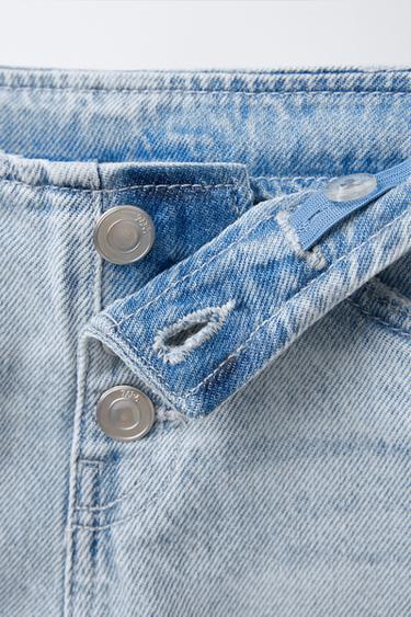 BERMUDA EN DENIM SANS BOUTONS À LA TAILLE - Bleu clair de Zara - Image 2