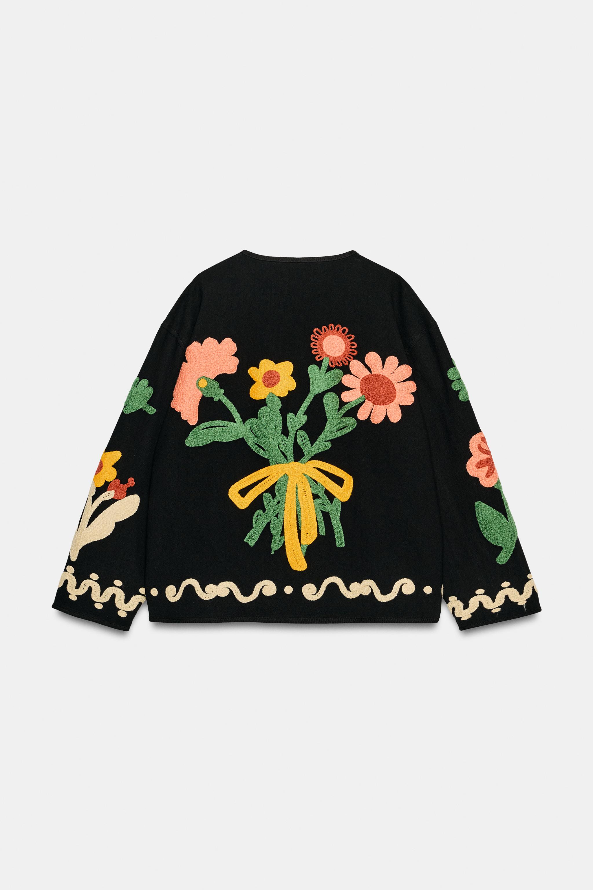BLOUSON À FLEURS BRODÉES