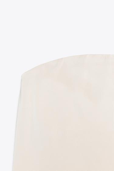 TOP SATINÉ BUSTIER - Gris / Beige de Zara - Image 6
