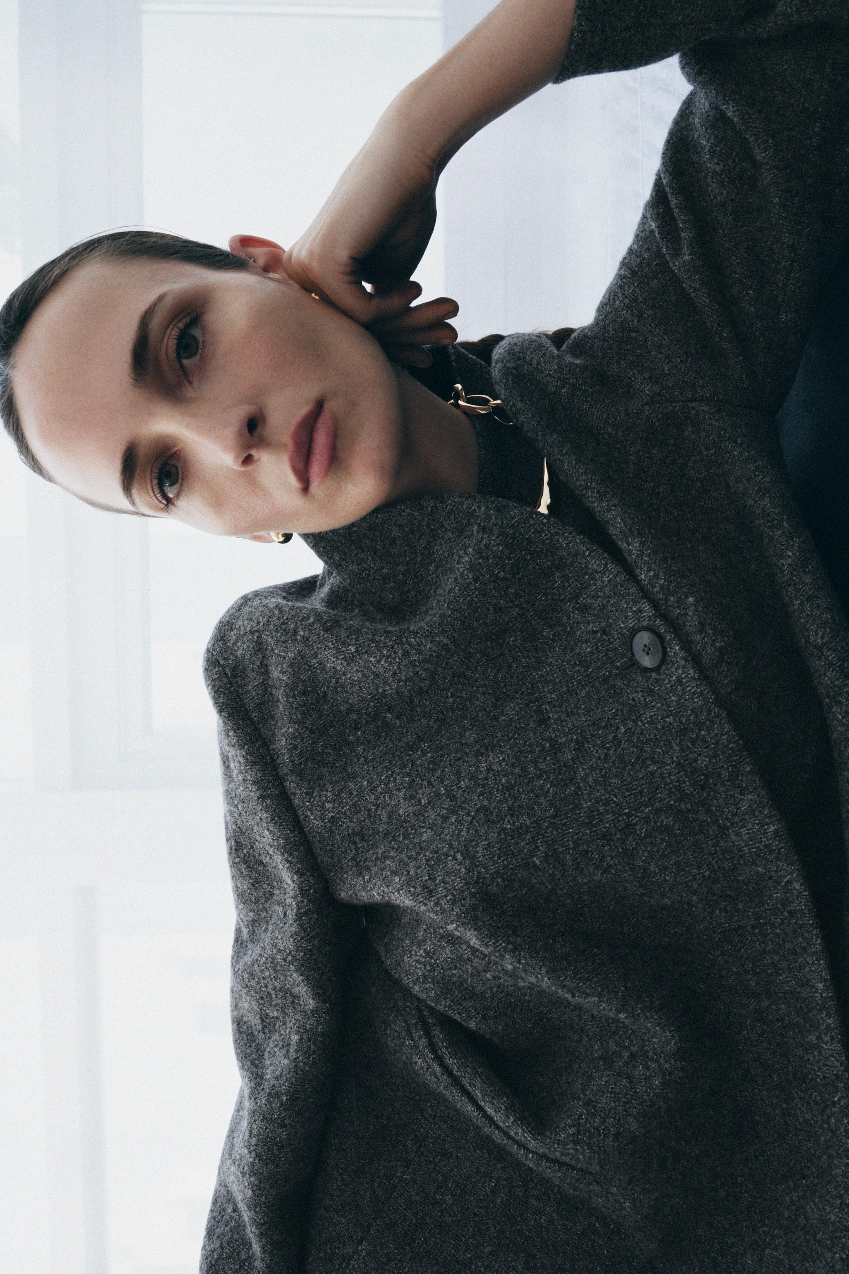 WOOL BUTTON BLAZER ZW COLLECTION LIMITED EDITION - Mid-gray | ZARA