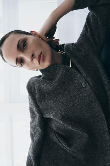 ZW COLLECTION LIMITED EDITION WOOL BLAZER WITH BUTTON - Mid-grey by Zara - Image 5