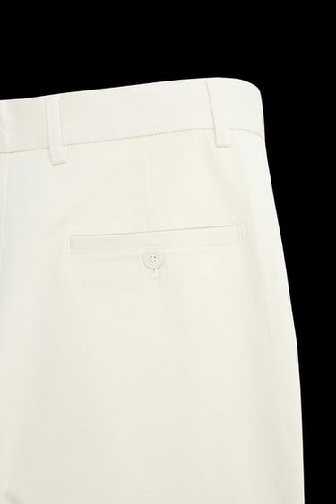 REGULAR FIT CHINO TROUSERS - Oyster-white by Zara