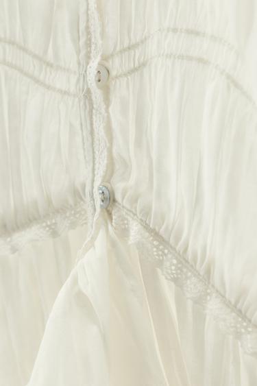 ASYMMETRIC TEXTURED BLOUSE - LIMITED EDITION - Oyster-white by Zara - Image 5