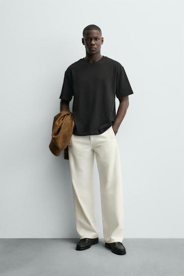 BASIC HEAVYWEIGHT T-SHIRT - Black by Zara - Image 0