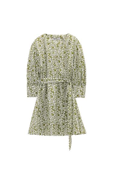PRINTED DRESS WITH BELT