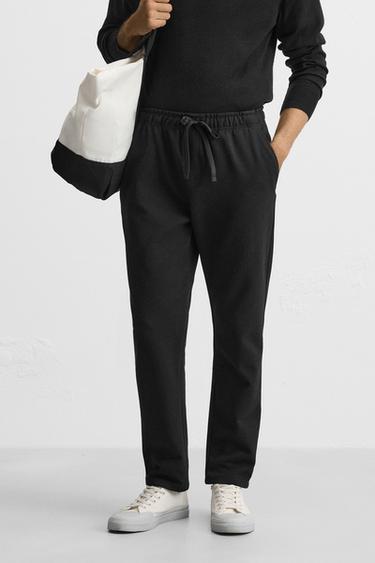 PANTALÓN CINTURA JOGGER CONFORT - Negro de Zara