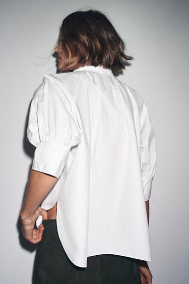 CHEMISE PLIS MANCHES BOUFFANTES ZW COLLECTION - Blanc de Zara - Image 2