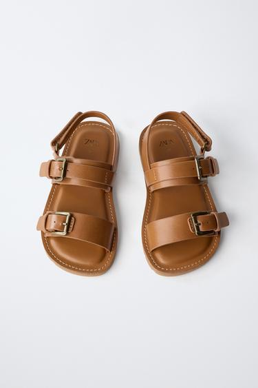 SANDALES À BOUCLES - Marron de Zara - Image 3