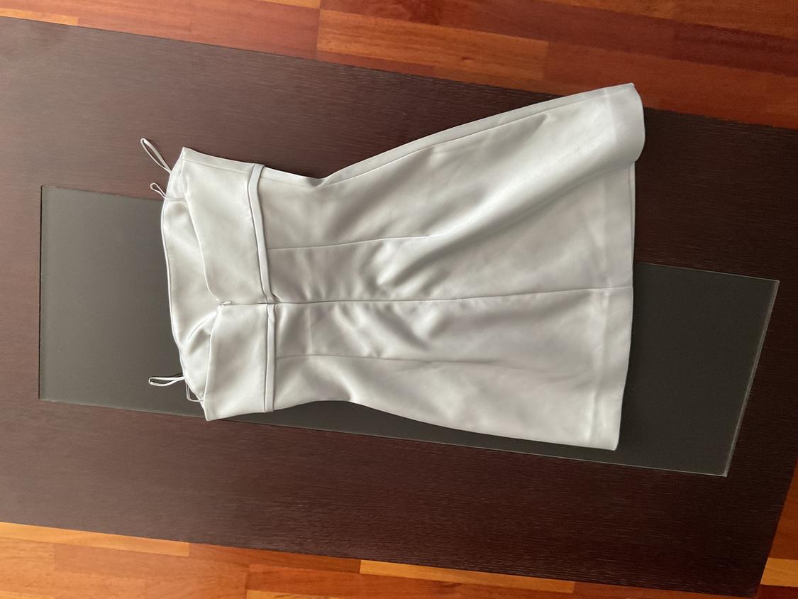 SATIN STRAPLESS DRESS WITH BOW - Image 5