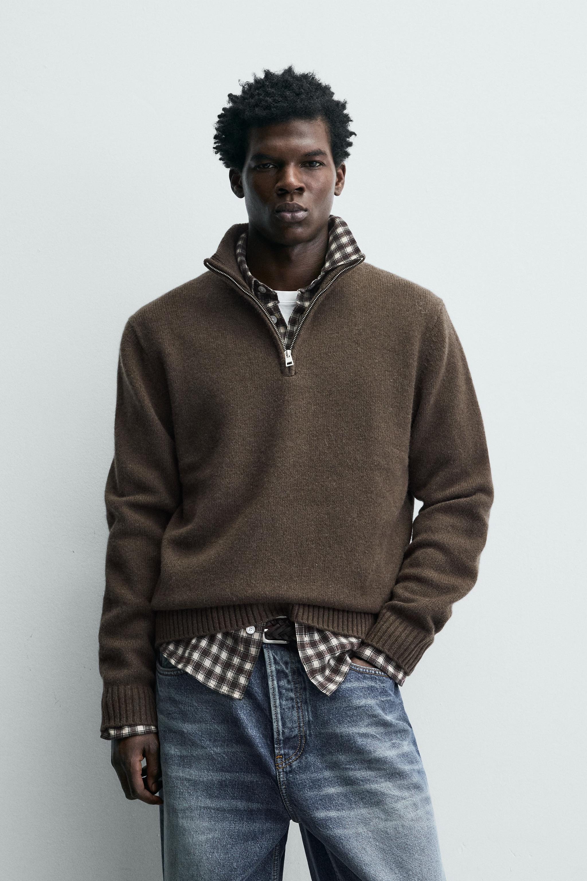 Zara WOOL QUARTER-ZIP JUMPER | Place Rosemère