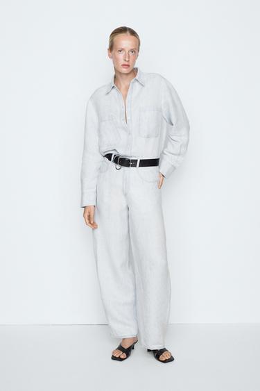 Zara Denim effect pocket shirt - STUDIO - Light blue - Image 0