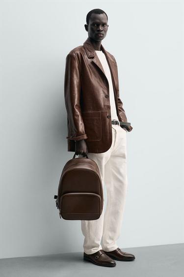 MOCHILA LISA - Marrón de Zara