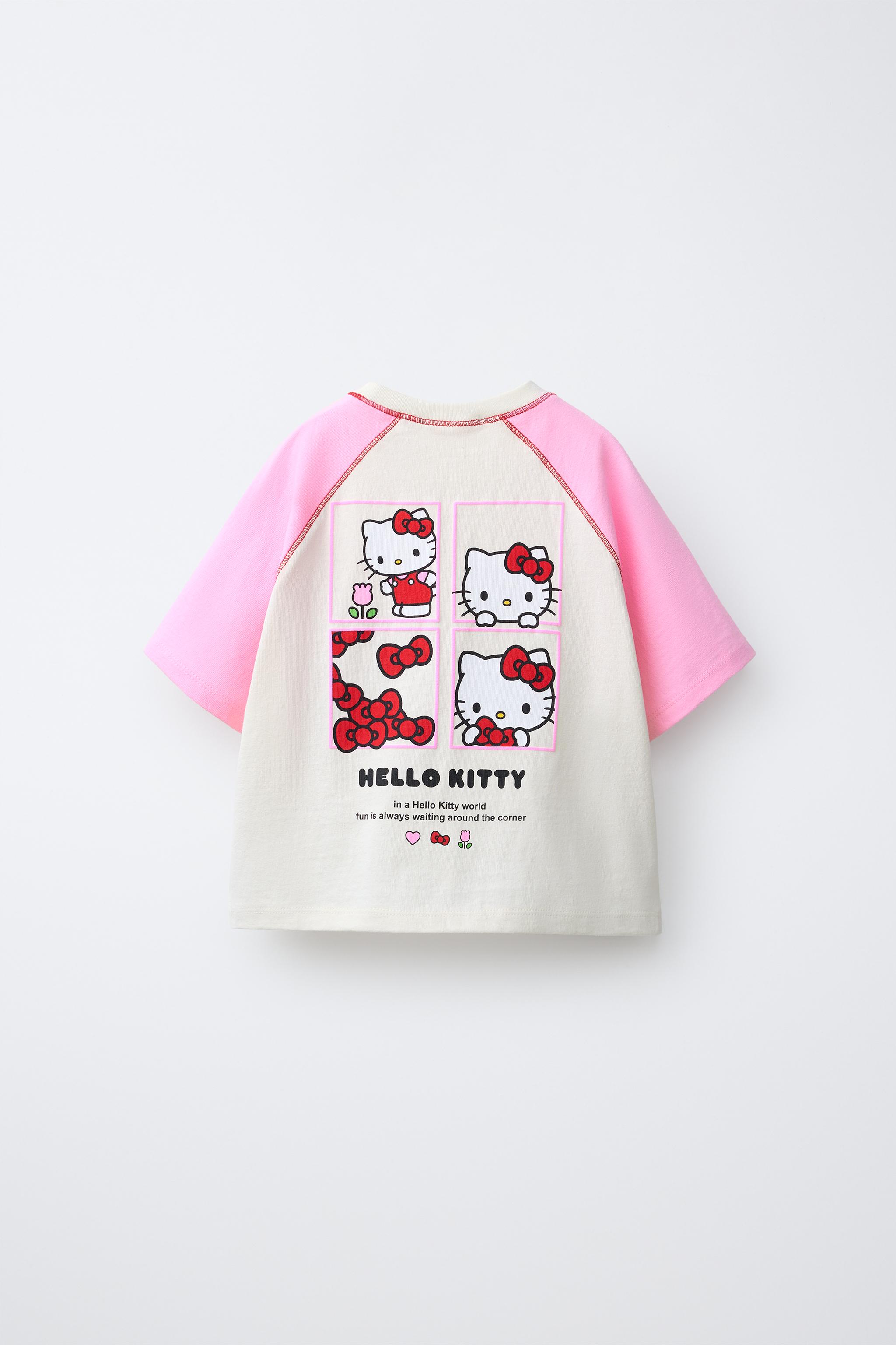 CONTRASTING RAGLAN SLEEVE HELLO KITTY © SANRIO T-SHIRT
