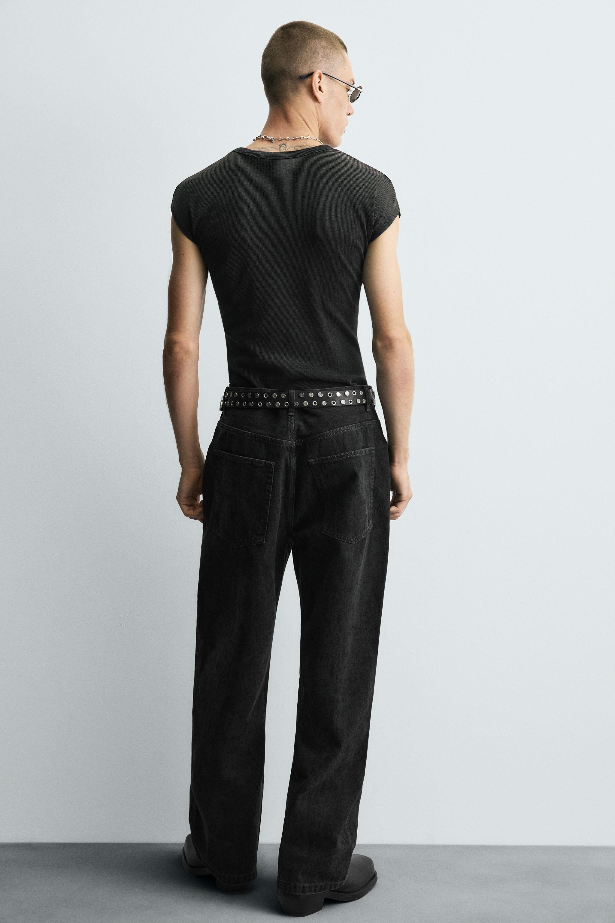 PRINTED BAGGY FIT JEANS - Black | ZARA United States