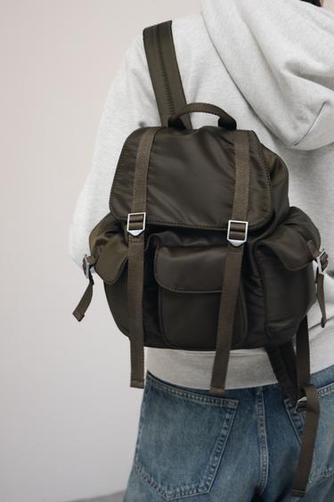 Zara BACKPACK WITH POCKETS - Chocolate Brown