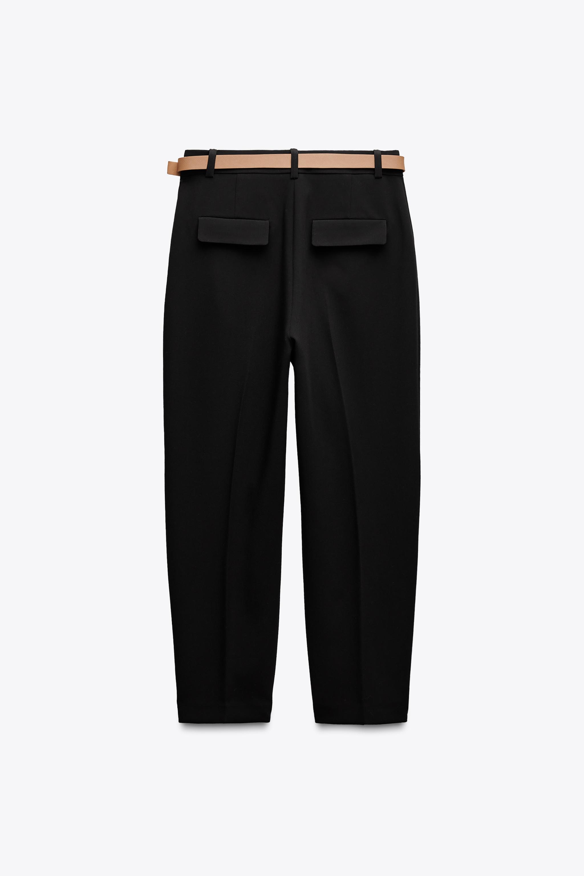 【ZARA】ベルト付きダーツ入りパンツ 9929/022/743 ZARA】ベルト付きダーツ入りパンツ 9929/022/743 (ZARA/パンツ