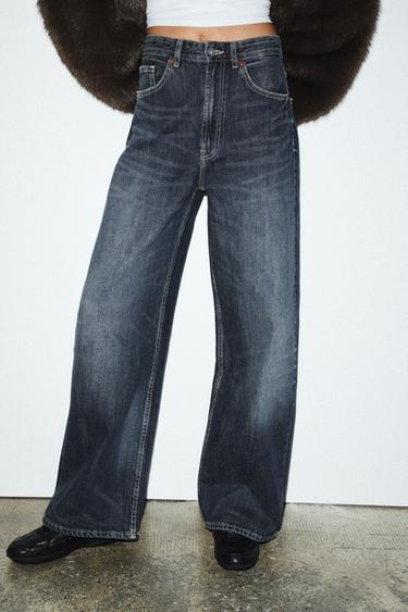 TRF MID-WAIST BOYFRIEND JEANS - Navy blue by Zara
