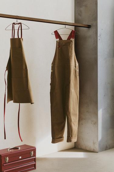 WORK JUMPSUIT - Khaki by Zara - Image 5