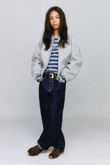 جاكيت بومبر SOFT - رمادي فاتح الخاص بـ Zara