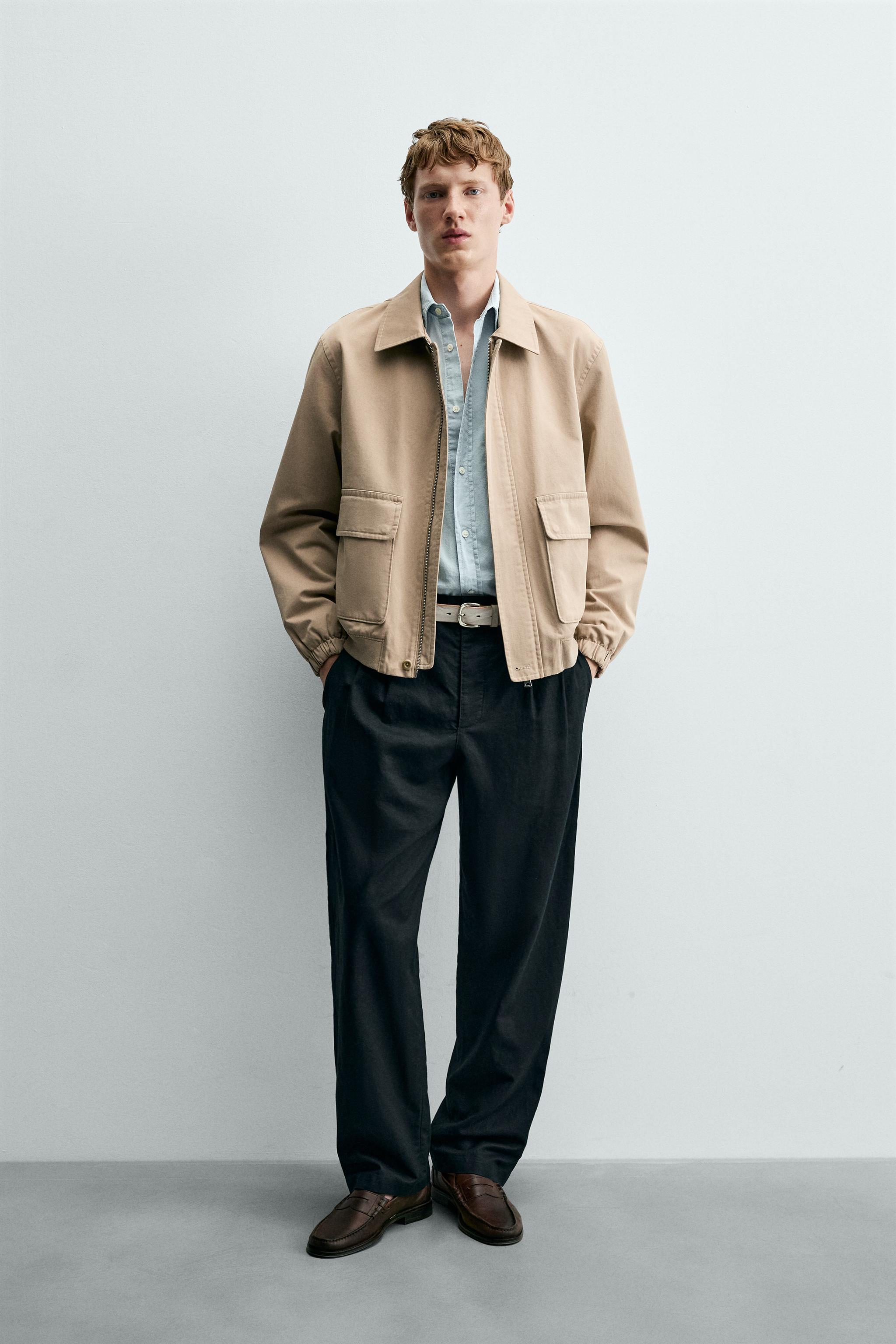 Мужские куртки Zara REGULAR FIT COTTON JACKET