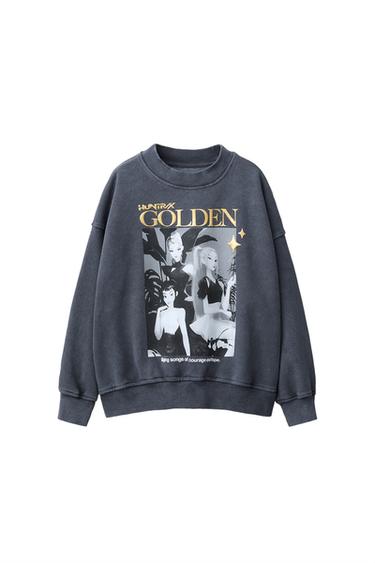 SWEATSHIRT COM EFEITO LAVADO KPOP DEMON HUNTERS™ NETFLIX © - Cinzento-antracito da Zara