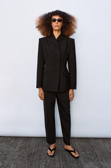 CALÇA DE CINTURA ALTA - Preto da Zara