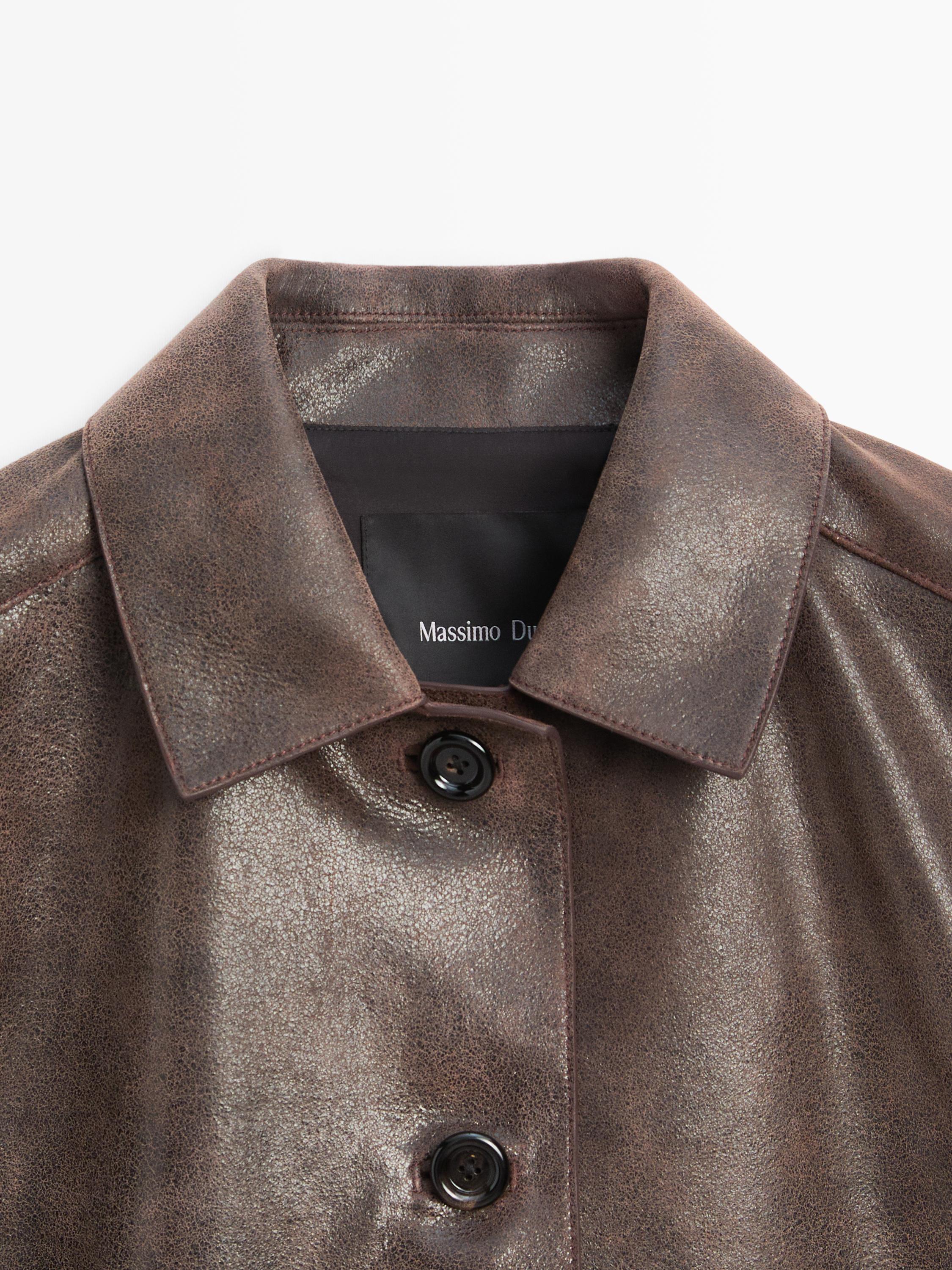 Suede leather jacket