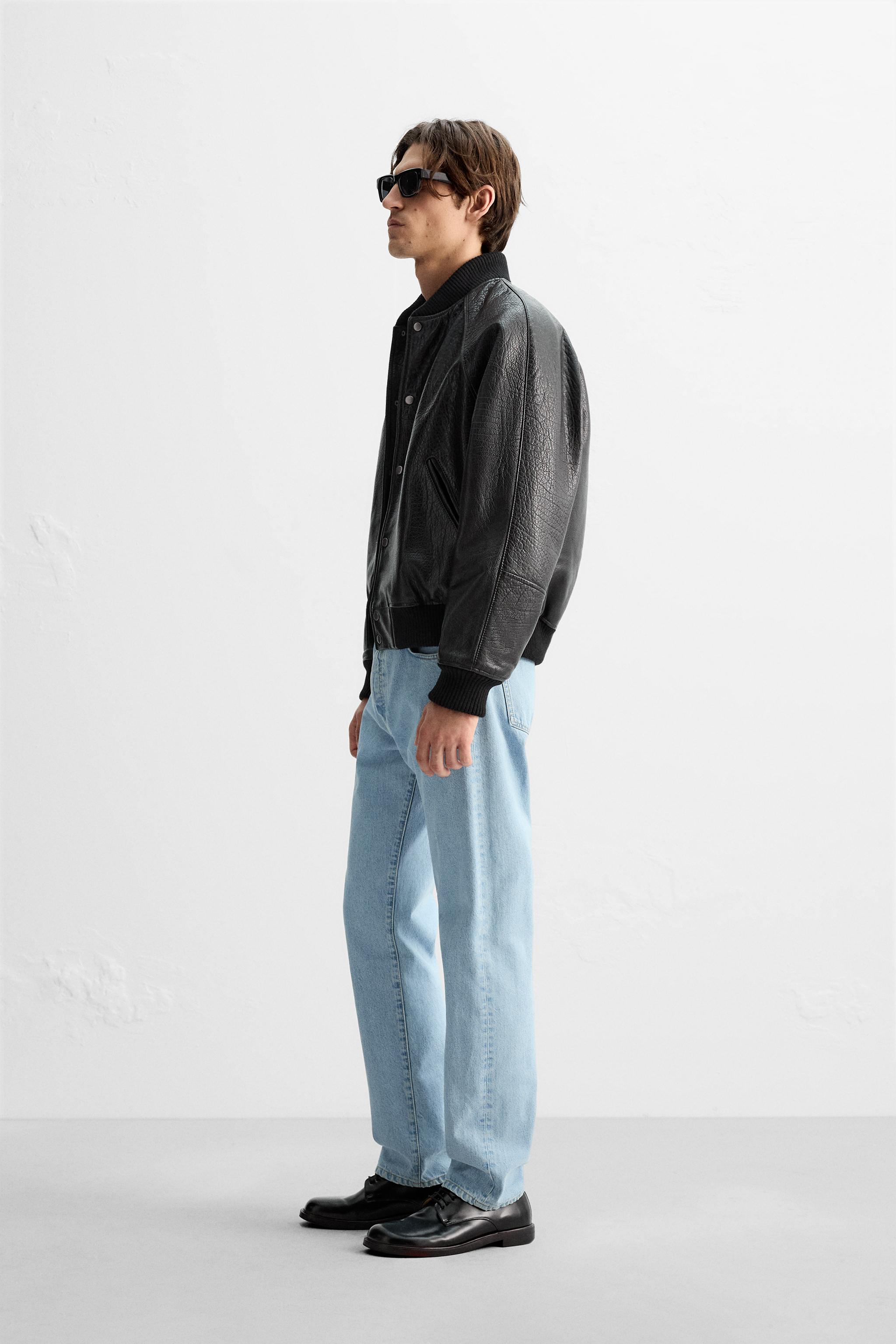 LEATHER BOMBER JACKET - Black | ZARA United States