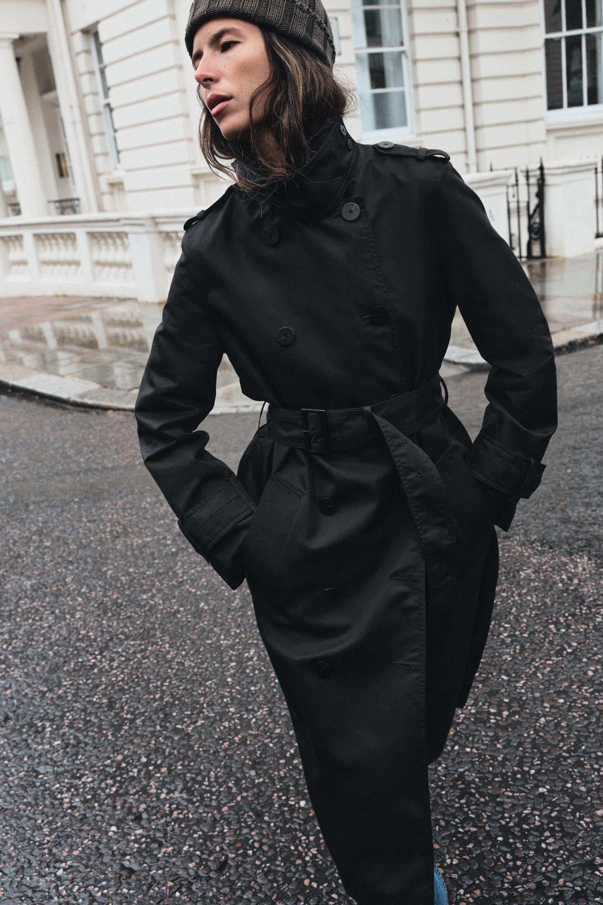 WATER-REPELLENT BELTED TRENCH COAT ZW COLLECTION