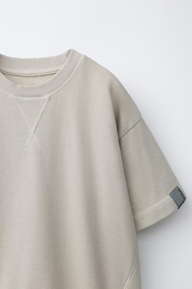 PLUSH T-SHIRT WITH LABEL - Sand by Zara - Image 2