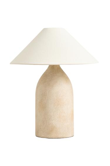 LARGE CERAMIC TABLE LAMP - Ecru by Zara