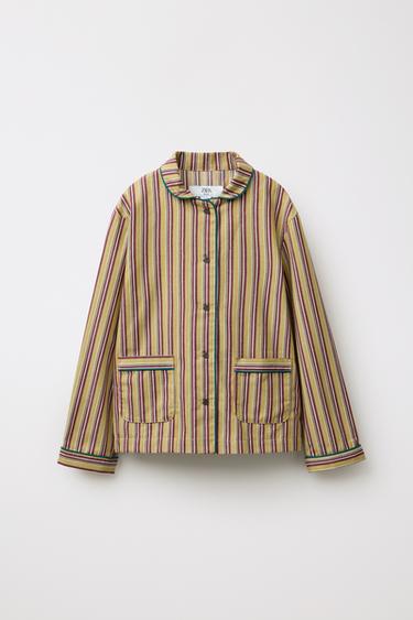 Zara LIMITED EDITION STRIPED PAJAMA SHIRT - Multicolored - Image 0