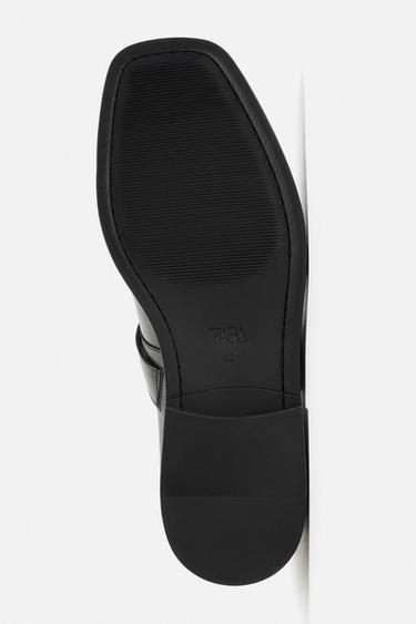 CHAUSSURES EN CUIR À BOUCLE - Noir de Zara - Image 3
