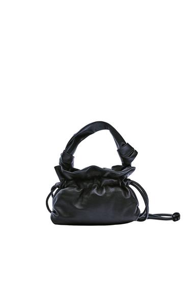 MINI LEATHER BUCKET BAG