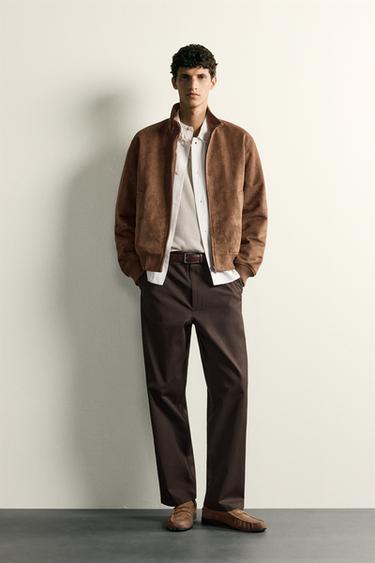 REGULAR FIT CHINO TROUSERS - Brown by Zara - Image 0