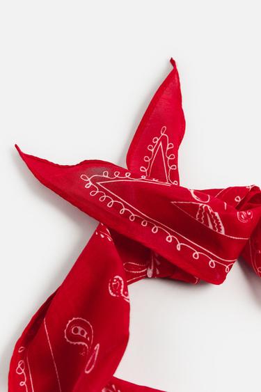 COTTON - SILK BANDANA © OTIS KWAME KYE QUAICOE - Red by Zara - Image 3