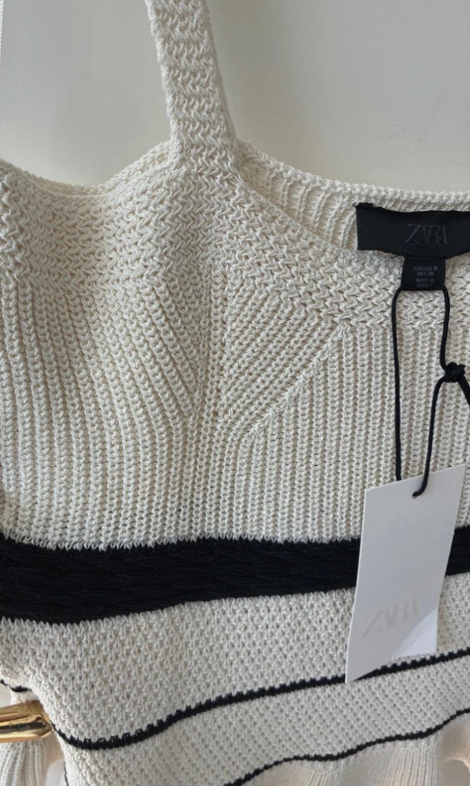 TEXTURED KNIT STRAPPY TOP - Image 3