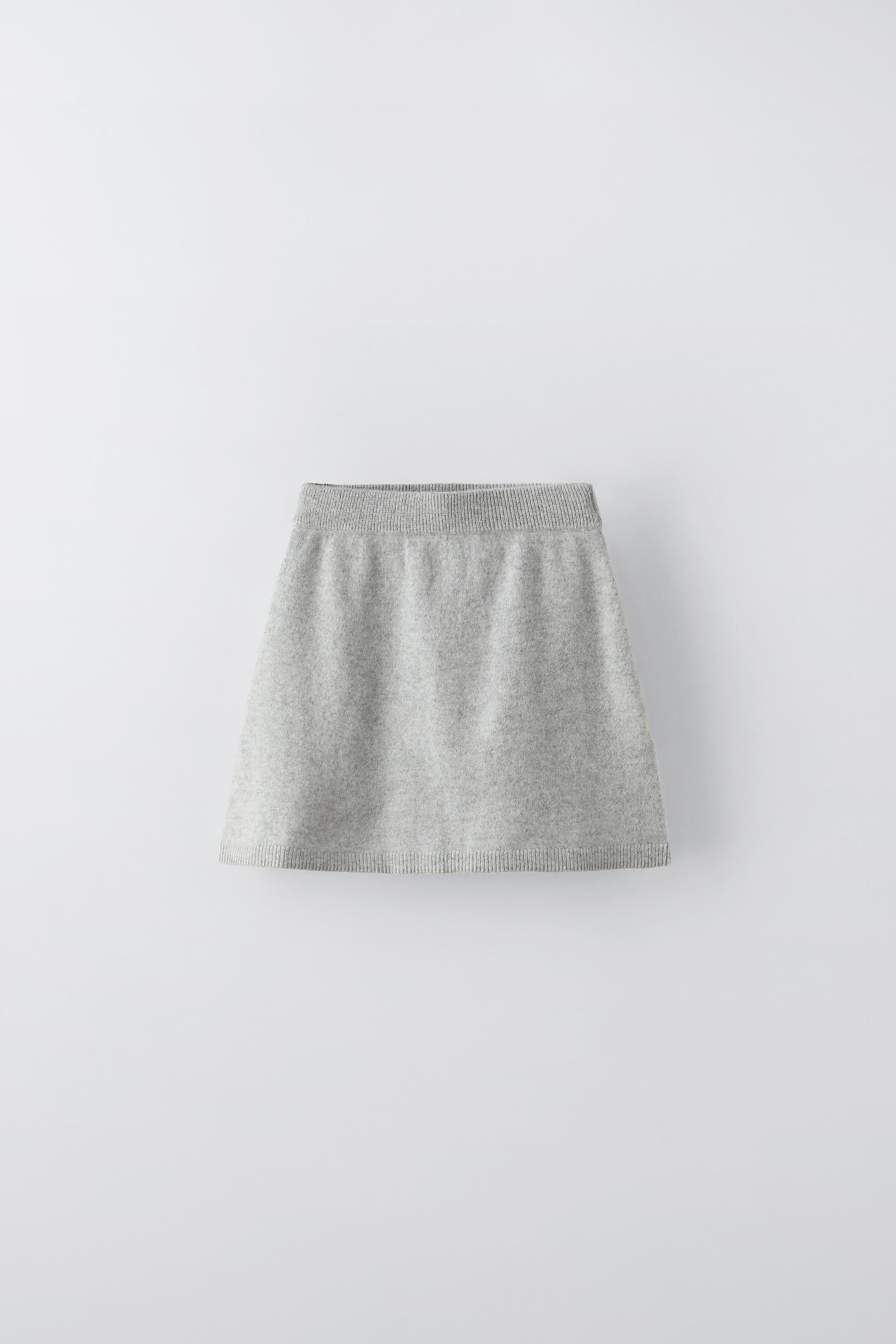 100% CASHMERE SKIRT - Gray marl | ZARA United States