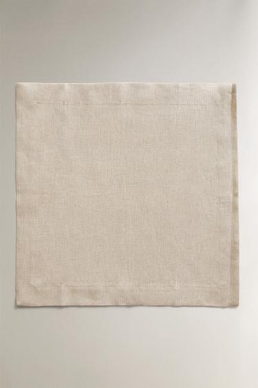 PACK SERVIETTES DE TABLE LIN DOUBLE TISSU (LOT DE 2) - Beige clair de Zara - Image 1