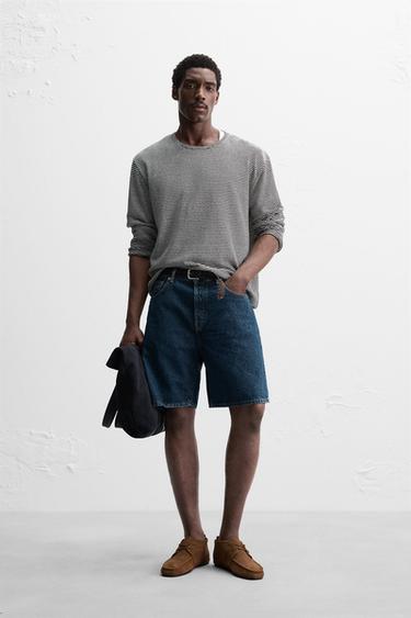 BERMUDA DENIM STRAIGHT FIT LIMITED EDITION - Azul de Zara - Imagen 0